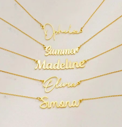 Customized Name Letter Necklace Stainless Steel